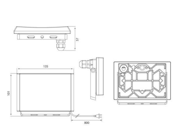 AIRFLOOD 20W IP44 20W 1600LM 840