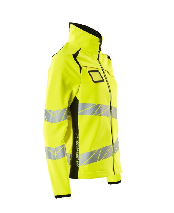 MASCOT naisten Softshell-takki ACCELERATE SAFE hi-vis keltainen/musta Suunniteltu ja muotoon ommeltu erityisesti naisille.