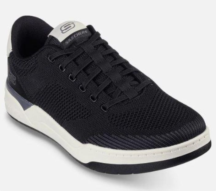 Skechers miesten Relaxed Fit: Corliss - Dorset Musta Erinomainen mukavuus yhdistyy taydellisesti rentoon tyyliin Skechers