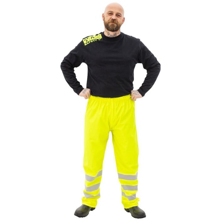 SADEHOUSUT PRONSSI FL.KELT LK2 EN20471 - painonapeilla saadettavat lahkeensuut - heijastimet - joustava vyotaro -