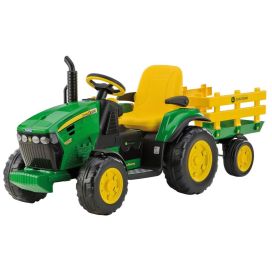 PEG PEREGO JD GROUND FORCE AKKUTRAKTORI+KÄRRY 12V/8AH