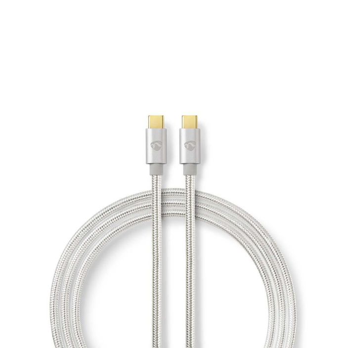 Nedis USB-C-USB-C latauskaapeli 3M Talla huippuluokan kullatulla Nedis® USB 2.0 -synkronointi-, lataus- ja AV-tukikaapelilla