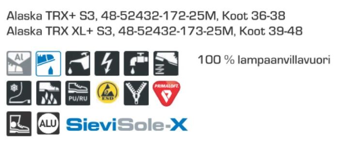 Alaska TRX XL+ S3 turvakengät tuotekuva 2