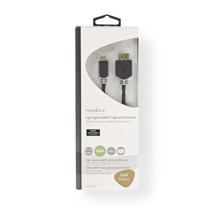 Nedis HDMI- HDMI-Micro kaapeli 2M CVBW34700AT20